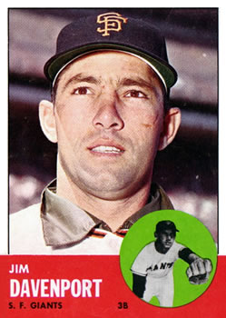 1963 Topps Baseball Cards      388     Jim Davenport